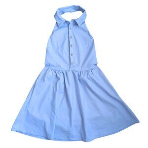 Reformation Blue Halter Fit & Flare Dress – Size 6 (S/M)